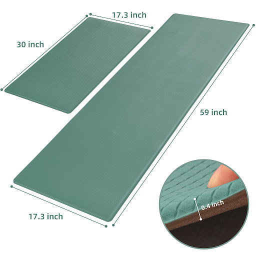 Title 17, Two-piece kitchen floor mat set non-slip, water...