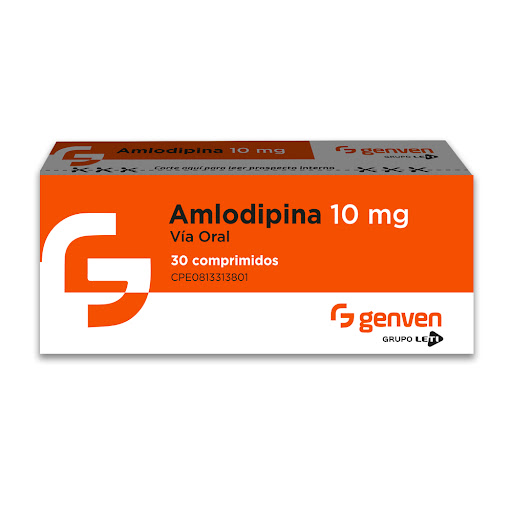 Amlodipina 10Mg 30 Comprimidos Genven