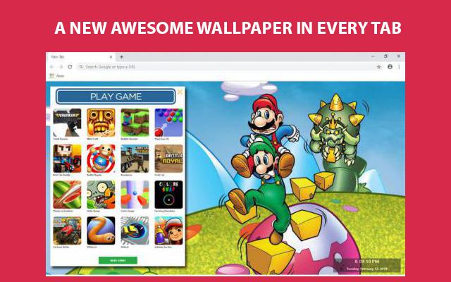 Super Mario Wallpapers and New Tab