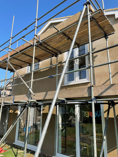 Rendering of extension in sand and cement 