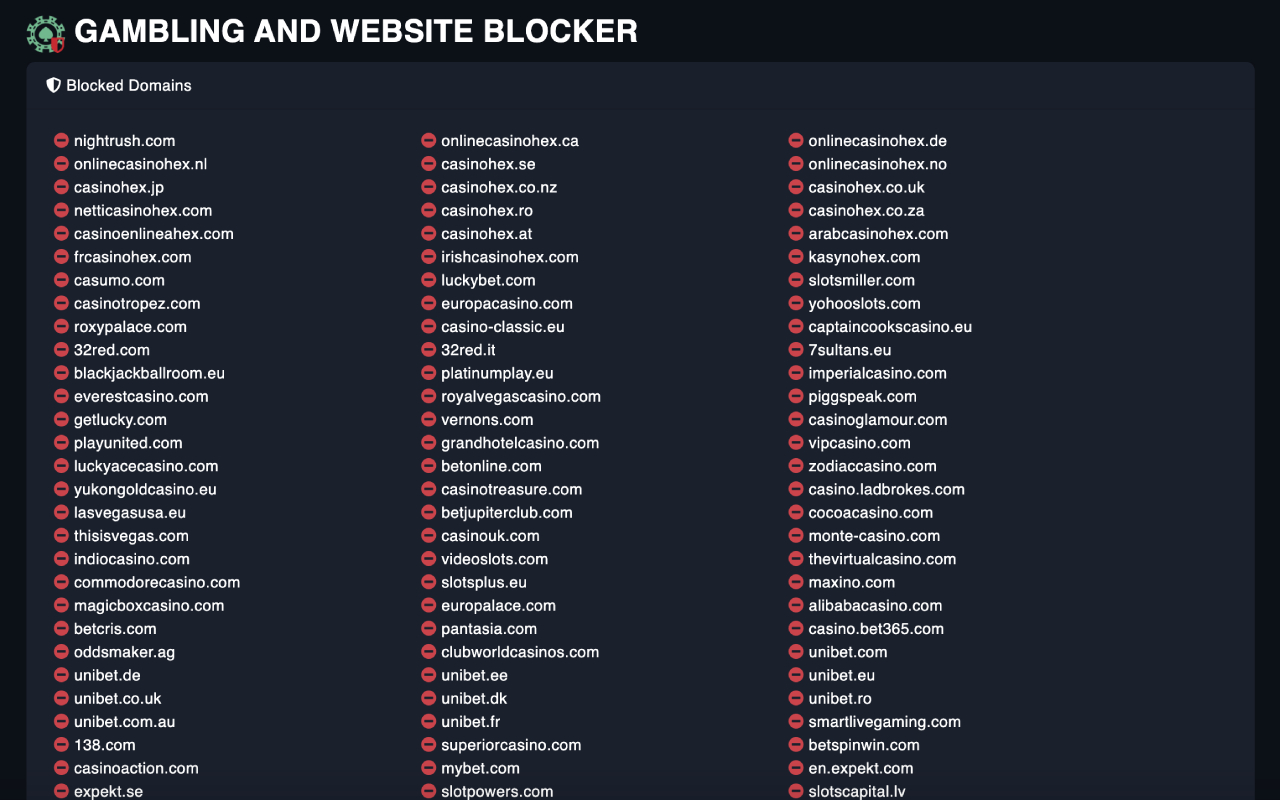 Gambling Blocker | CasinosAnalyzer Blocker Preview image 1