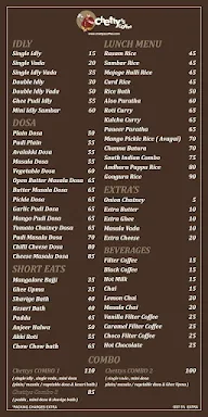 Chetty's Coffee menu 4