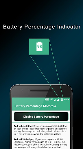 Motorola Battery Percentage APK pantalla 1656014826