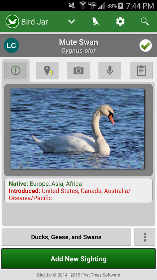   Bird Jar: Birding Checklist– skärmdump 