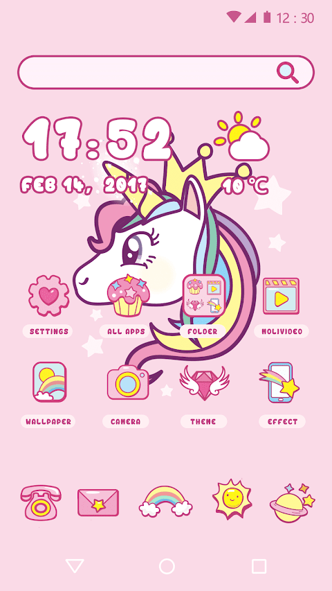 Cartoon Theme - Cute Unicornのおすすめ画像1