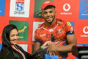 Vincent Tshituka of the Lions is Man of the Match during the Super Rugby match between Emirates Lions and DHL Stormers at Emirates Airline Park on June 01, 2019 in Johannesburg, South Africa. 