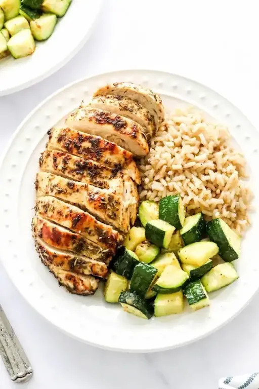 Grilled Chicken With Brown Rice