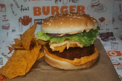 Veg Nacho Crunchy Burger