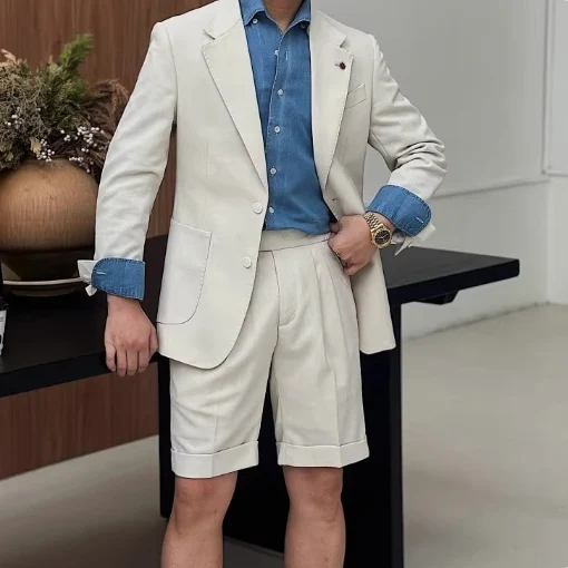 Shorts Retro Gentry Respiráveis Estilo Britânico Italiano para Homens Conforto e Elegância para o Verão Design Fresco e Atraente Para Você
