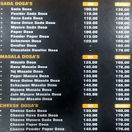 Balan Dosa menu 2