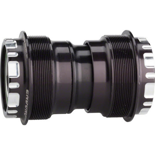 Enduro T47 Bottom Bracket: Stainless Steel Angular Contact Bearings 24mm, Black