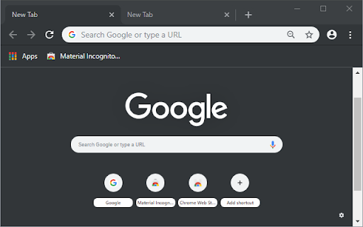 Material Incognito Dark Theme