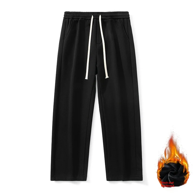 Jesen Zima Velvet Pamučne Ležerne Pantalone Labave Ravne Udobne i Tople Idealne za Hladno Vreme i Svakodnevno Nošenje.