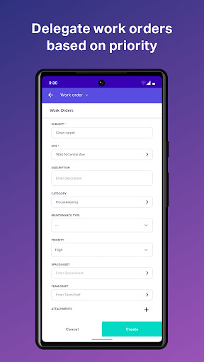 Screenshot Facilio - Vendor Portal