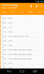 Horizon College Timetable - náhled