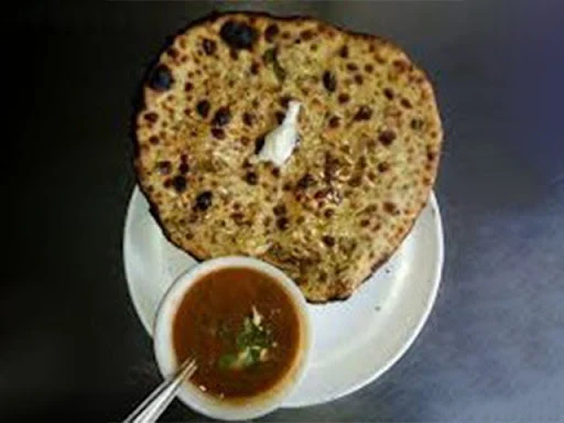 Desi Ghee Mutton Keema Paratha With Gravy
