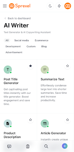Screenshot Sprexel | AI Suite