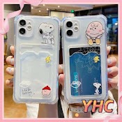 Ốp Iphone Họa Tiết Hoạt Hình Snoopy Kèm Ngăn Đựng Thẻ Cho Iphone6 6Splus 7 7Plus 8 8Plus Xr X Xs 11 12 Pro Max Plus Promax Max - 977