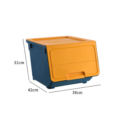 Title 10, Front Opening Flip Storage Box Snack Plastic. K...