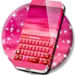 Pink Keyboard Hearts Glow Apk