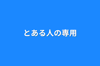 とある人の専用