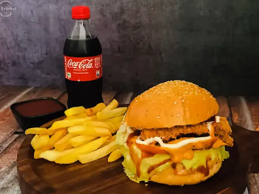 Chicken Tandoori Zinger Burger + French Fries + Coke