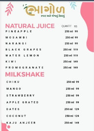 Bhagod Juice And Milk Shake menu 3