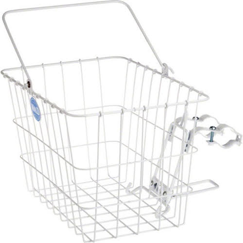 Wald 3133 Front Quick Release Basket with Bolt-On Mount: White