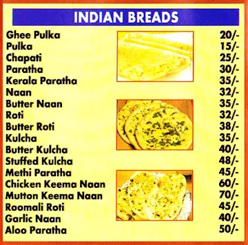 New Andhra Spicy menu 