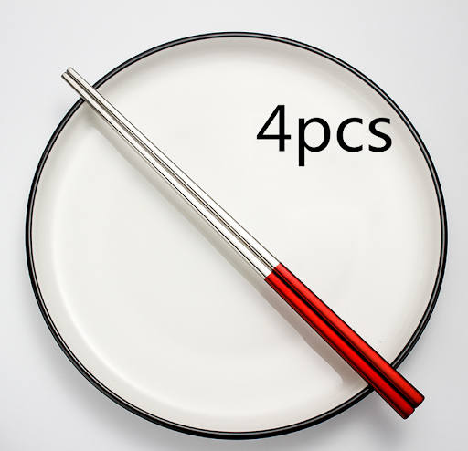 4pcsRed silver