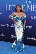 Lead actor Halle Bailey at the world premiere of Disney's The Little Mermaid.