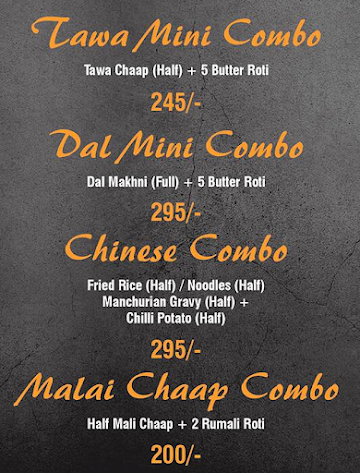 Waah Punjabi menu 