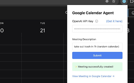 Google Calendar Agent