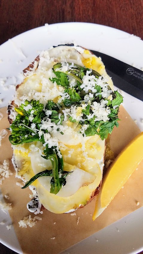 Bar Casa Vale Brunch Sheep Cheese Toast with turnips, rapini, and horseradish