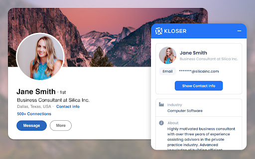 Kloser - Find B2B Contact info with one click