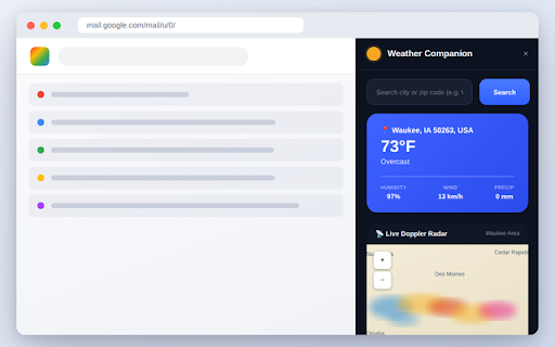 Gmail Weather Companion screenshot 2