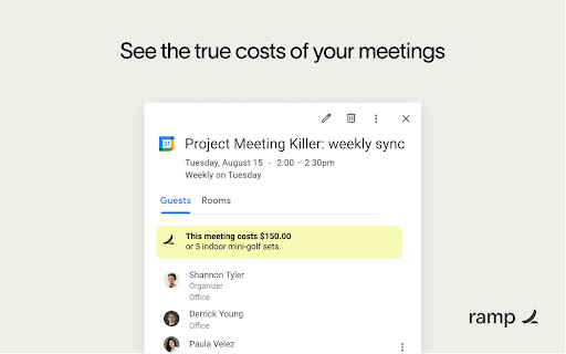 Meeting Cost Calculator by Ramp