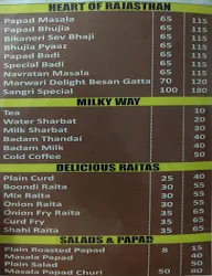 Rajasthan Restaurant menu 1