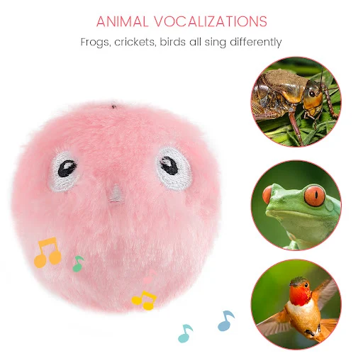 3pcs Cat Toys Balls Squeaky Fluffy Plush Cat Interactive Toys Balls with Smart Trigger Cat Catnip Balls Real Animal Cal