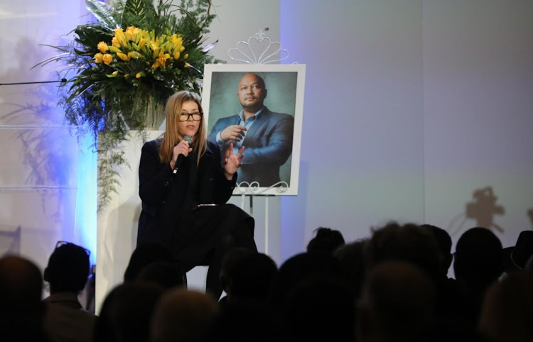 Karyn Maughan speaks of the life that Eusebius McKaiser lived and how he touched others in his field of work at his memorial service at Arena Holdings in Parktown, Johannesburg.