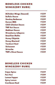 The Wings Factory menu 4