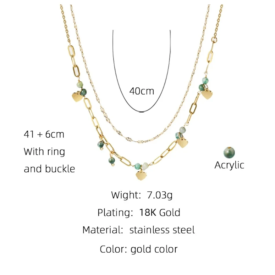 INS Style Groene Combinatie Malachietketting Elegante Sieraden voor Vrouwen Perfect Geschenk Uniek Design Modieus Accessoire