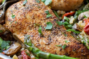 Tuscan Chicken and Rice Skillet Recipe