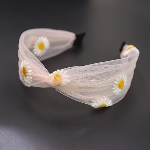 Title 7, Serre-tête en dentelle et mesh transparent brod...
