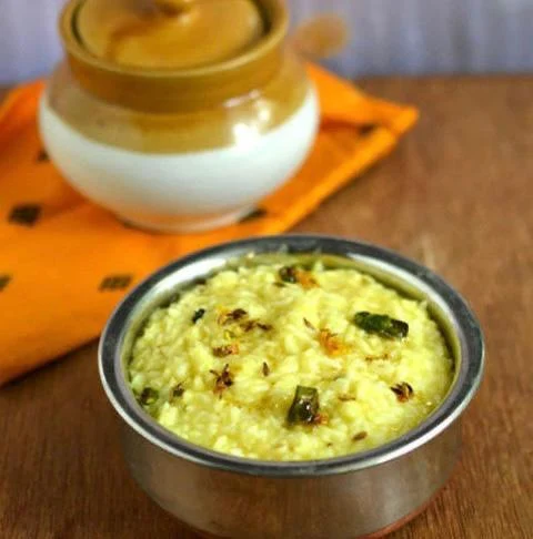 Andhra Style Hyderabadi Khichdi + Hing Ka Achar, Desi Ghee, Gur& Papad