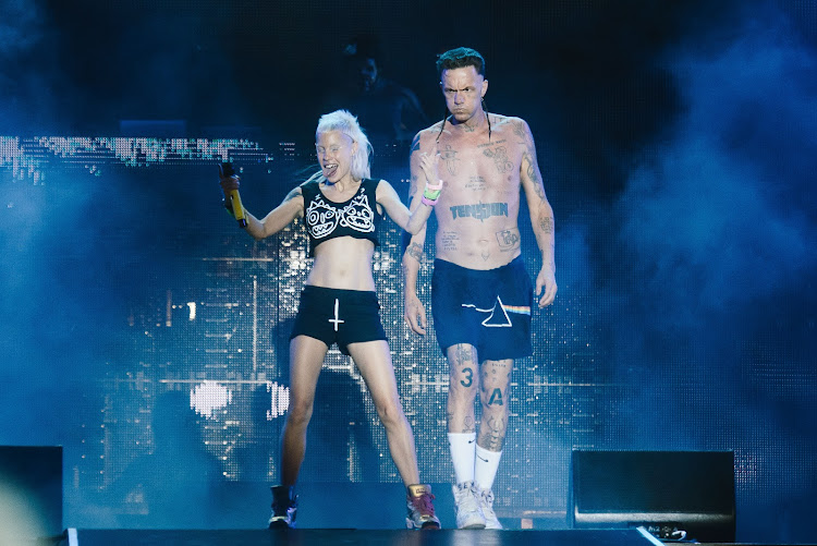 Yolandi Visser and Ninja of Die Antwoord have been in a war of words with Zheani.