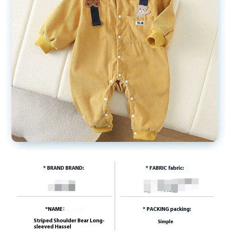 Zuid-Koreaanse baby herfstkleding, shirt en jumpsuit voor een knappe baby, houdt je baby comfortabel en ziet er geweldig uit.