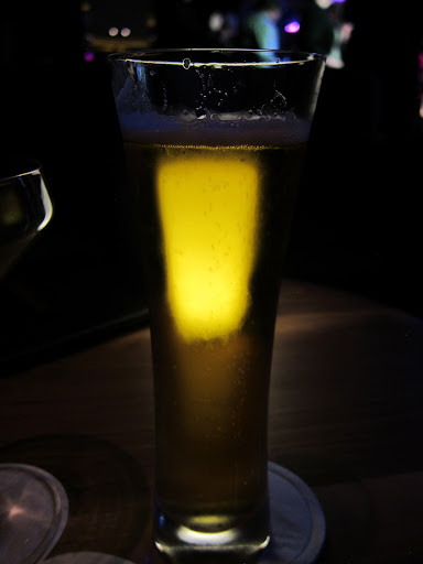 Viking-Star-lager.jpg - A beer poured in Torshavn, the bar-lounge aboard Viking Star after a day of touring Dubrovnik. I liked the lighting.