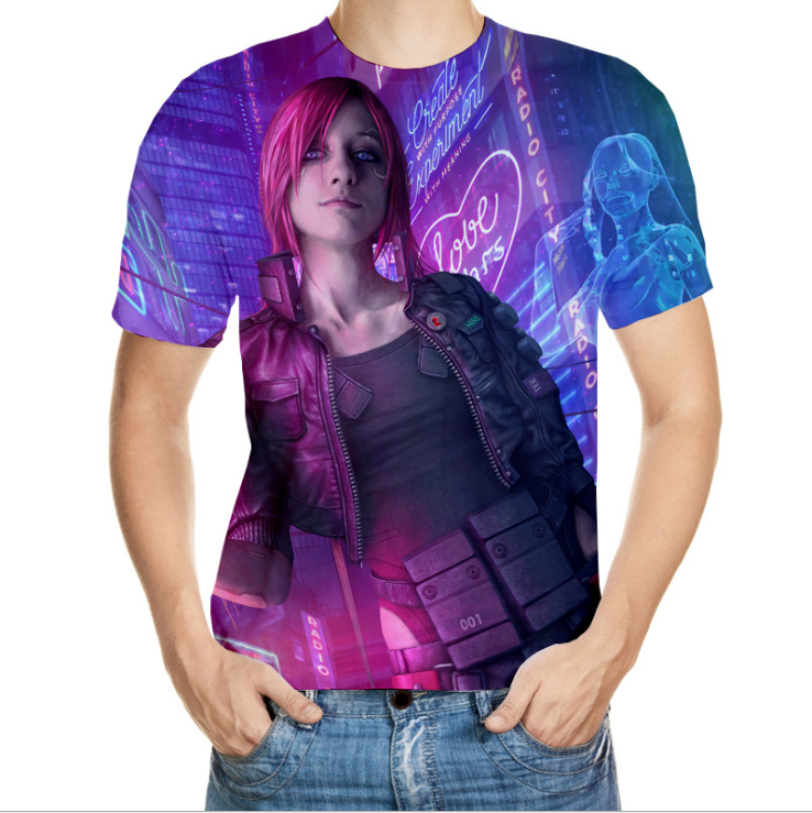 Printed men's short-sleeved T-shirt