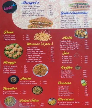 Cafe Plus menu 